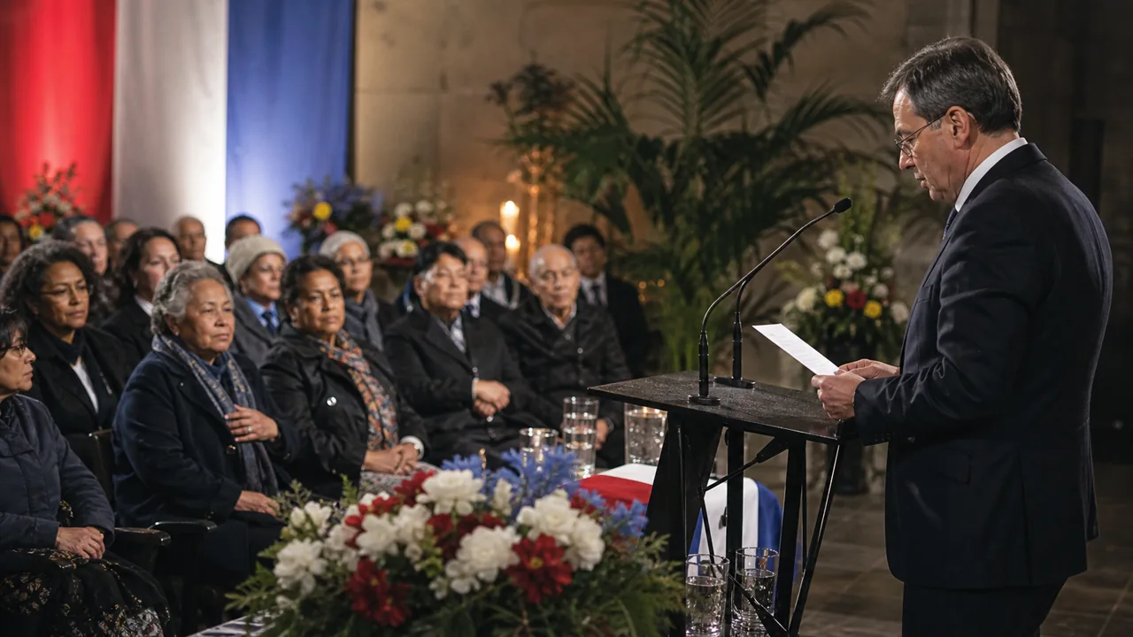 AI-foto van een realistische herdenkingsbijeenkomst in Nederland als beeld bij excuses aan de Molukse gemeenschap.